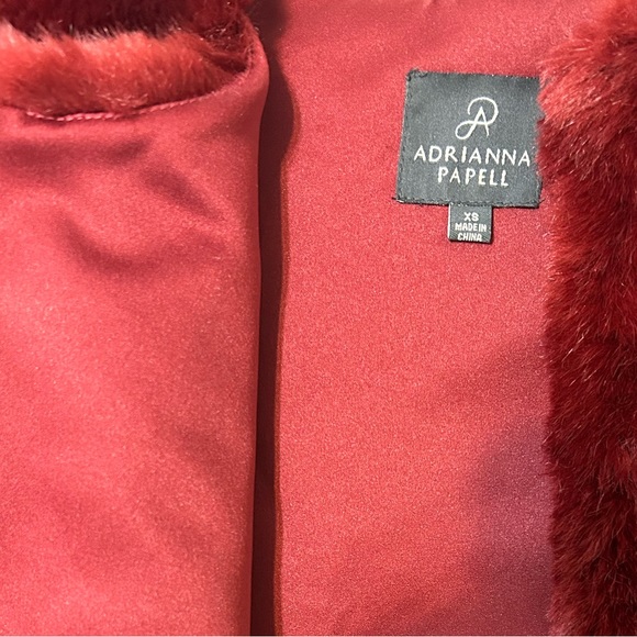Adrianna Papell Faux-Fur Wrap Size XS - Picture 4 of 4